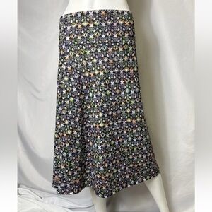 LuLaRoe Azure Womens 3XL Plus Size Multicolor Abstract Patterned A-Line Skirt